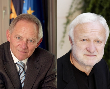 <b>...</b> <b>Wolfgang</b> Schäuble und DDR-Bürgerrechtler <b>Werner Schulz</b> im Gespräch zu 25 <b>...</b> - schauble-schulz